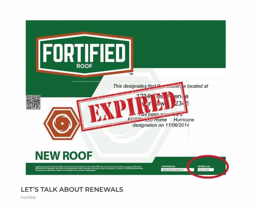 expired fortified certificate